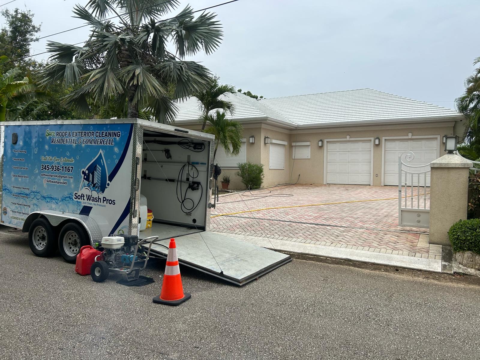 After roof cleaning result in Grand Cayman