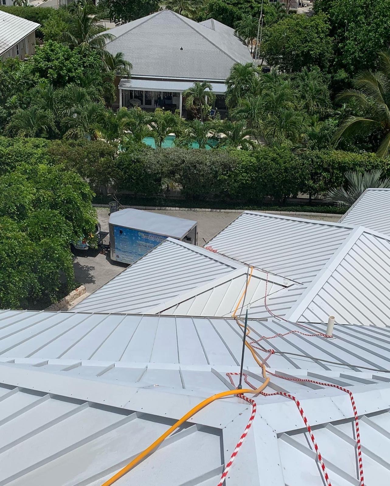 Roof cleaning service in Grand Cayman
